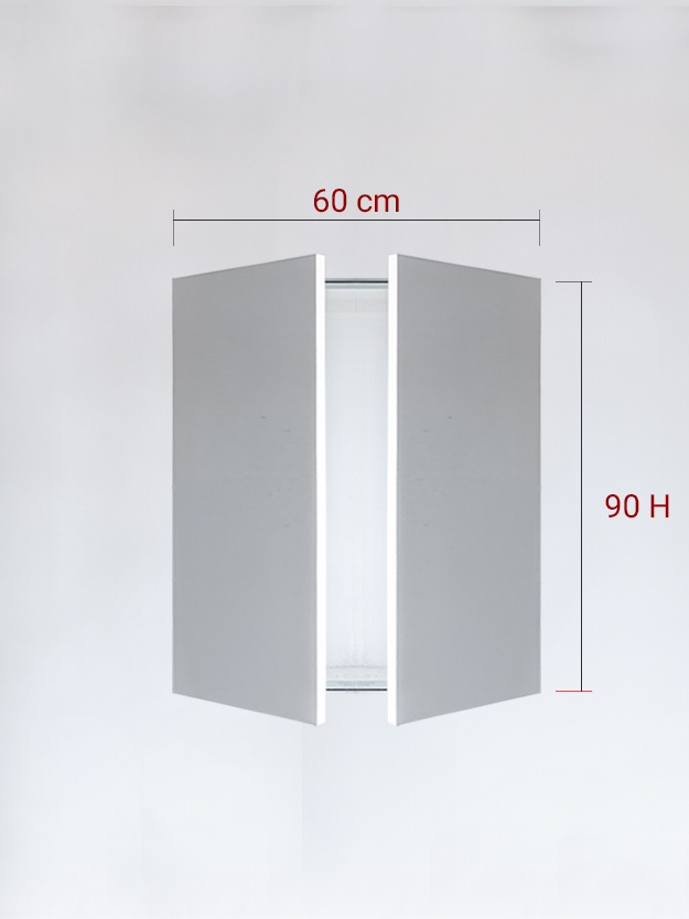 Sportello filomuro a 2 ante cm 60×90