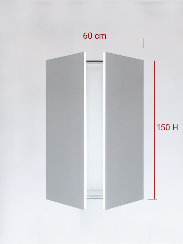 Sportello filomuro a 2 ante cm 60×150