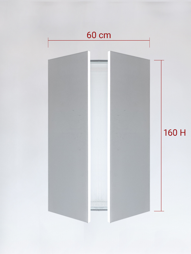 Sportello filomuro a 2 ante cm 60×160